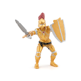 Chevalier or en armure Papo en PVC, Collection Médiéval, jouet éducatif idéal pour enfants et collectionneurs