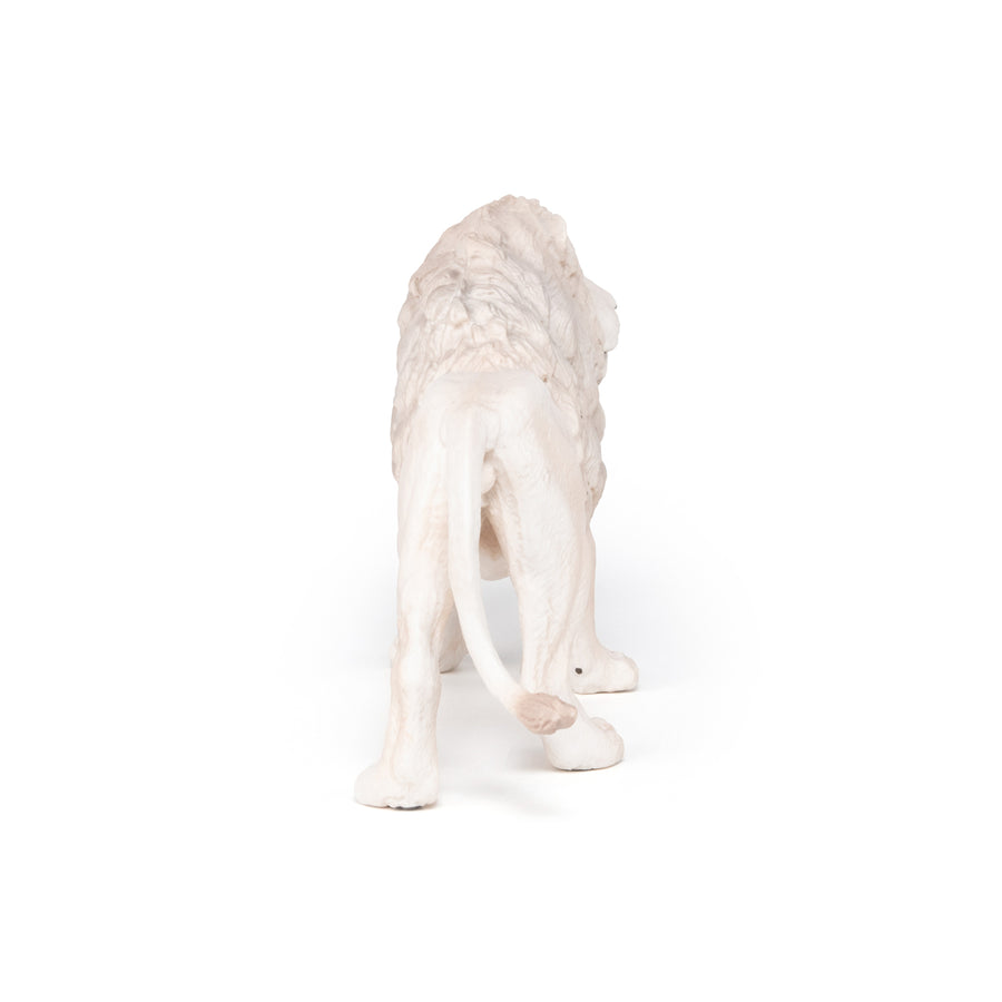 Grand lion blanc Papo en PVC, Collection figurines géantes, jouet éducatif idéal pour enfants