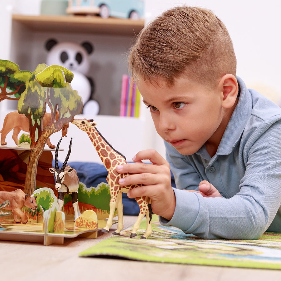 Figurine Antilope oryx Papo en PVC, thème savane, Collection Animaux sauvages, jouet éducatif idéal pour enfants et collectionneurs