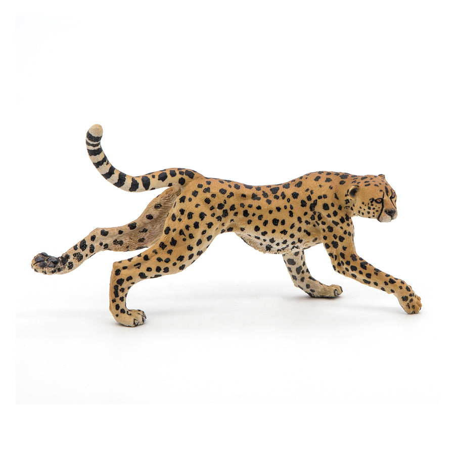 Figurine Guépard courant Papo en PVC, thème félins, Collection Animaux sauvages, jouet éducatif idéal pour enfants et collectionneurs