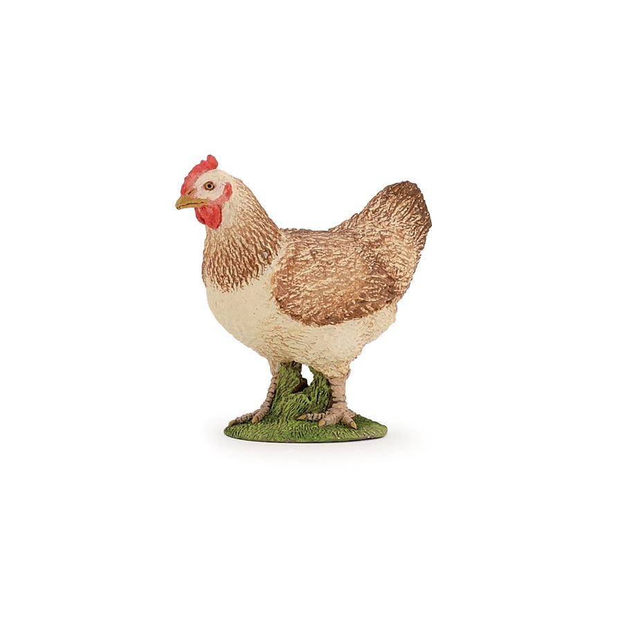 Figurine Poule rousse Papo en PVC, thème basse-cour, Collection Vie à la ferme, jouet éducatif idéal pour enfants et collectionneurs